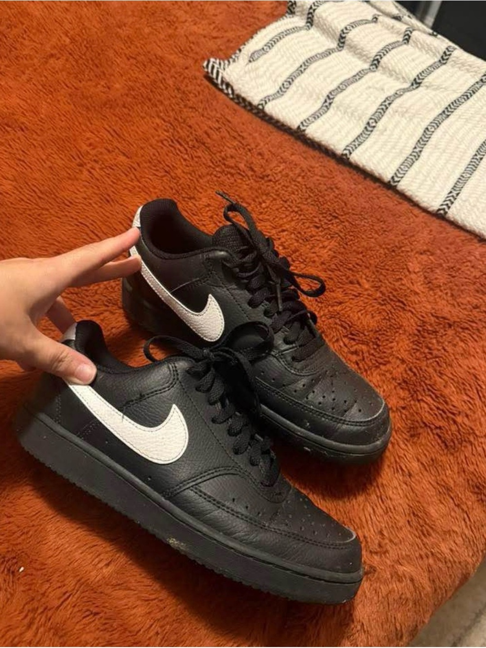 Nike Black Sneakers with White Swoosh